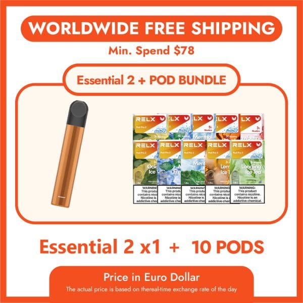 RELX Essential 2 Device Bundle with 10 Pods